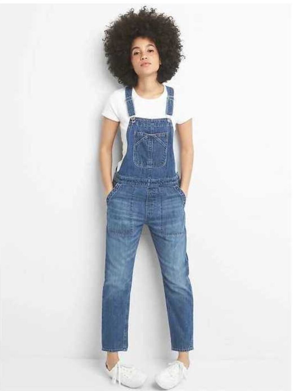 New XL Tall Gap relaxed denim jean overalls in Medium Indigo XLT